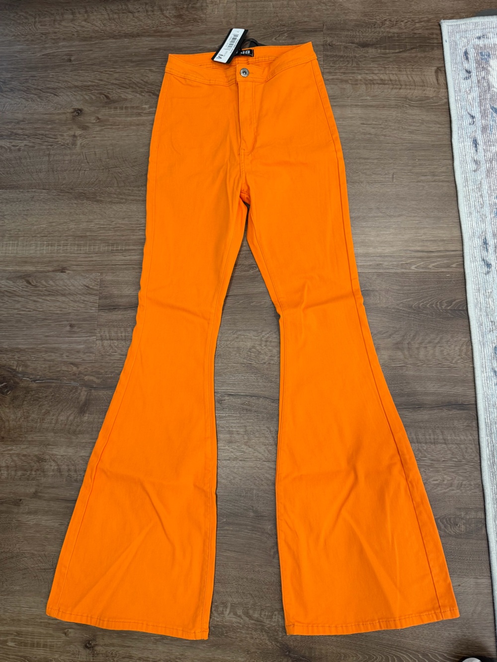 Jc Jq women’s Orange Flared Leggings — High Waist Stretch